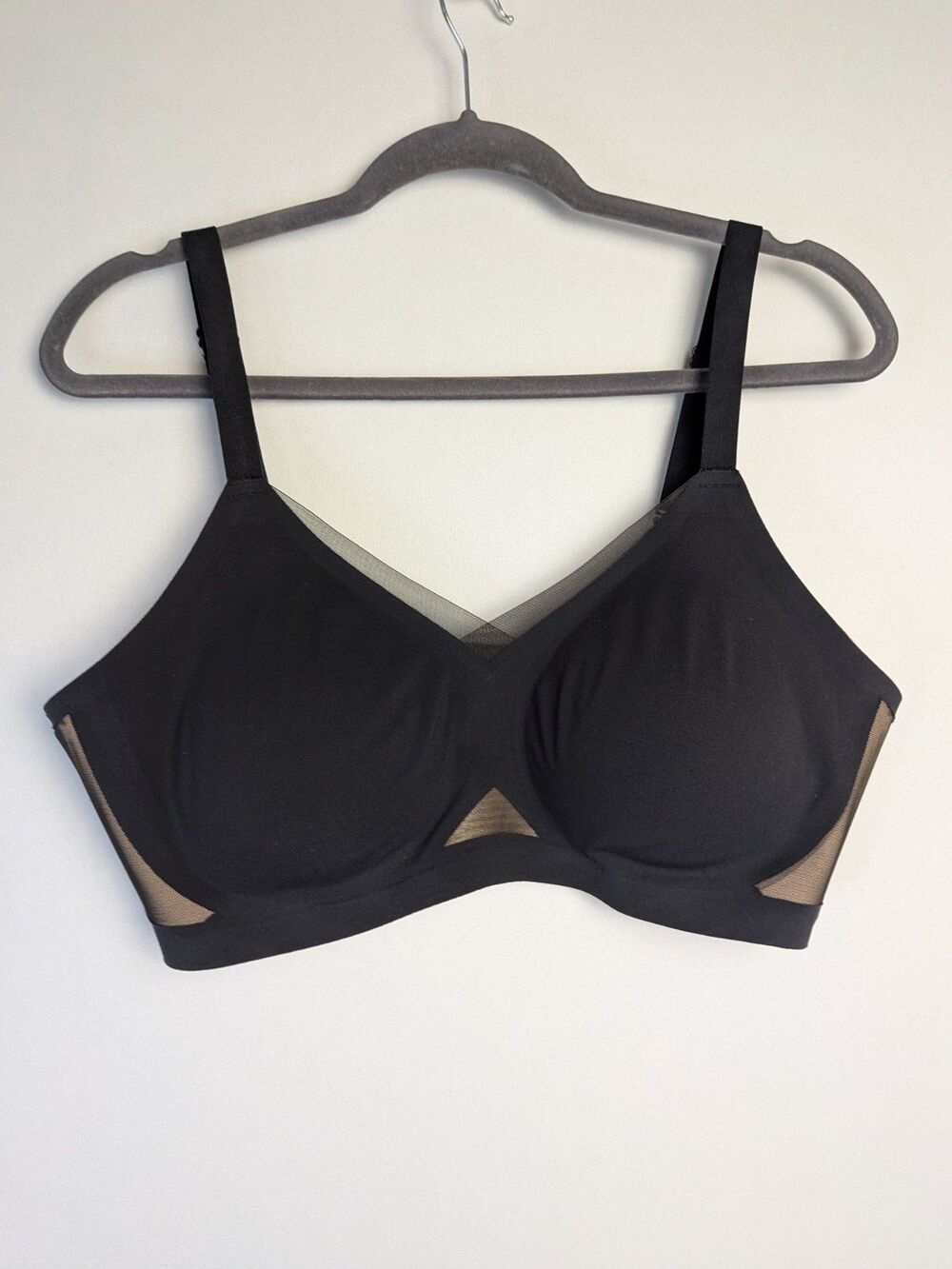 HoneyLove CrossOver Bra RUNWAY Size 1X Wireless Black Comfort Plus Size
